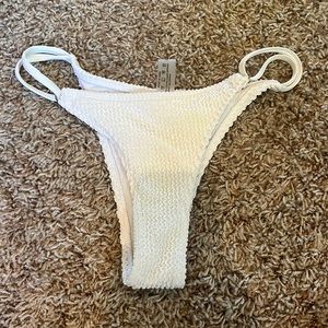 xsmall SHEIN white stretchy thong swim bottoms